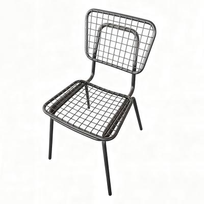 Grid outdoor iron chair